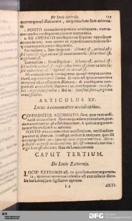 Caput Tertium.