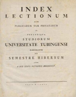 Vorlesungsverzeichnis 1825/26