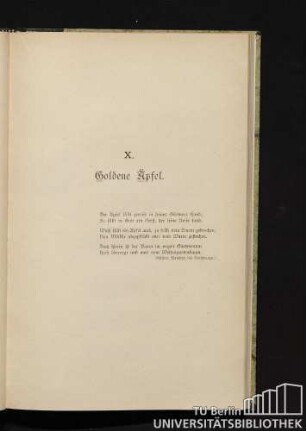X. Goldene Äpfel.