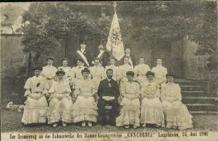 Zur Erinnerung an die Fahnenweihe des Männer-Gesangvereins "Concordia" Lingolsheim, 24. Juni 1906