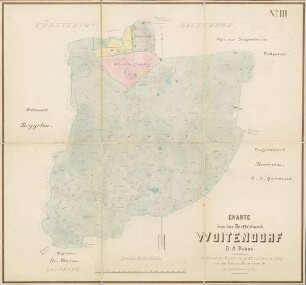 N° III; Charte von der Dorffeldmark Woitendorf. D.A. Rehna.