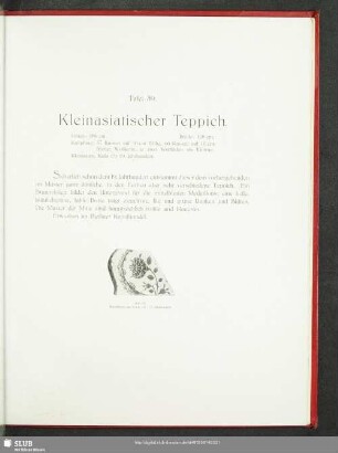 Tafel 39. Kleinasiatischer Teppich