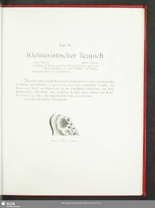 Tafel 39. Kleinasiatischer Teppich