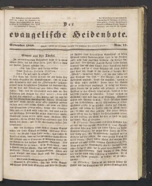 November 1846. Nro. 11