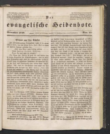November 1846. Nro. 11