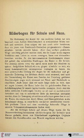Bilderbogen für Schule und Haus