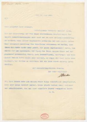 Brief an Paul Graener : 30.05.1915