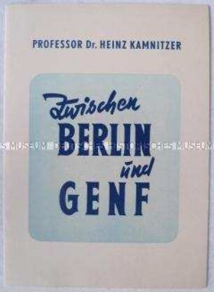 Rede von Kamnitzer und Entschließung der Präsidiumstagung des Deutschen Friedensrates zur Genfer Außenministerkonferenz