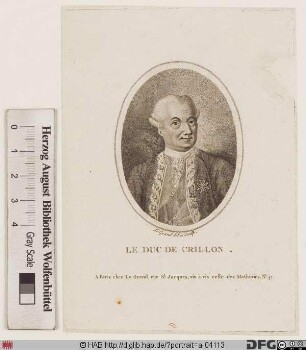 Bildnis Louis des Balbes de Berton, 2. duc de Crillon (-Mahon)