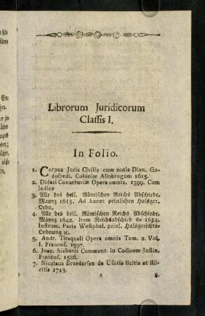 1-19, Librorum Juridicorum Classis I.