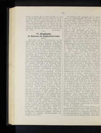 VII. Pfingsttagung der Konferenz von Religionslehrerinnen. (Schluß.)