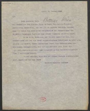 Brief an Julius Bittner : 03.01.1919