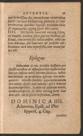 Dominica IIII. Adventus ...
