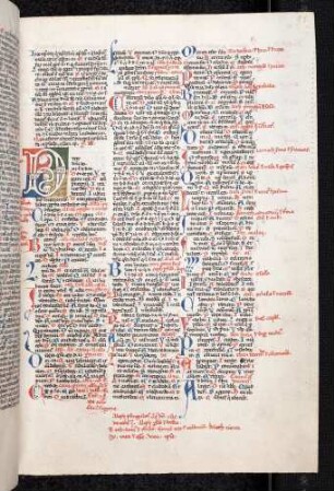 Zierinitiale (Psalm 109): D(ixit Dominus Domino meo)