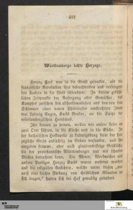 Württembergs letzte Herzoge