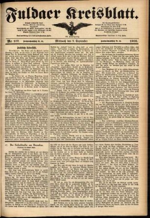 Ausgabe vom Mittwoch, den 09. September 1903.