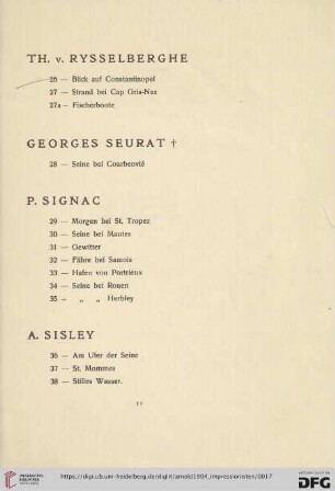 P. Signac (Nr. 29-35)