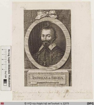 Bildnis Andreas de Broda (Andreas von Böhmisch-Brod, tschech. And řej z Brodu)