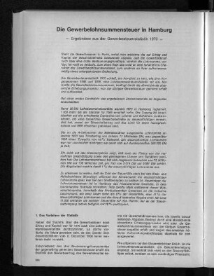 Die Gewerbelohnsummensteuer in Hamburg : Ergebnisse aus der Gewerbestatistik 1970