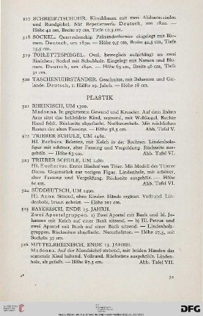 Plastik (Nr. 521-582)