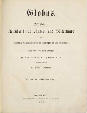 Globus : illustrierte Zeitschrift für Länder- und Völkerkunde, 37. 1880