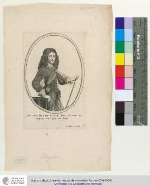 Philippes, Fils De France, Dvc D'Aniov Et Frere Vnicqve Dv Roy / P. Aubry excud.