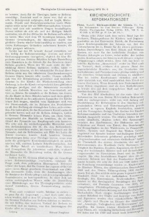 Kirchengeschichte: Reformationszeit