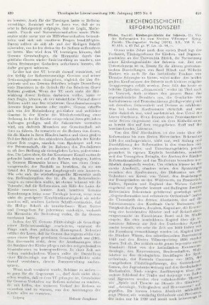 Kirchengeschichte: Reformationszeit