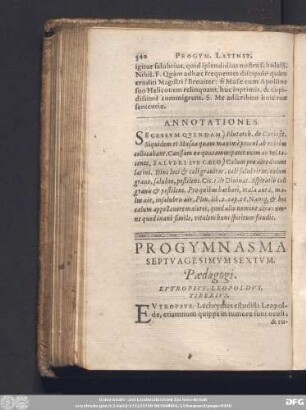 Progymnasma Septuagesimum Sextum. Paedagogi. Eutropius, Leopoldus, Tiberius.