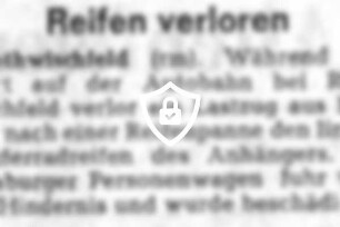 Reifen verloren