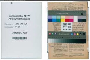 Entnazifizierung Karl Gardeler , geb. 23.11.1901 (Stadtsekretaer)