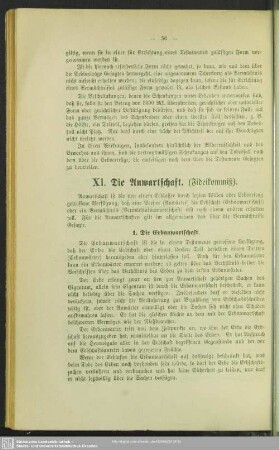 XI. Die Anwartschaft
