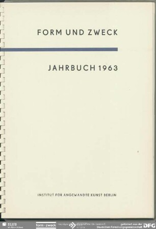 1963: Form + Zweck
