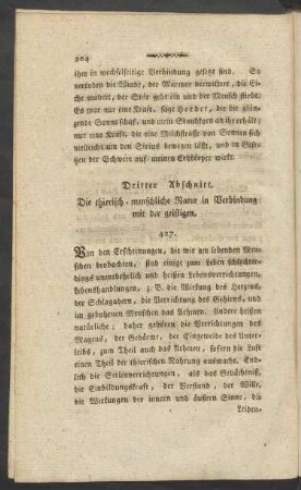 Dritter Abschnitt. Die thierisch-menschliche Natur in Verbindung mit der geistigen