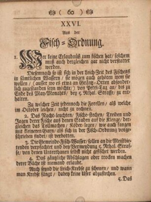 XXVI. Aus der Fisch-Ordnung.
