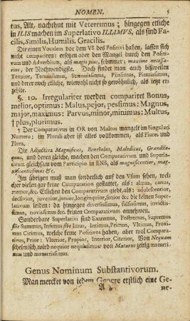 Genus Nominum Substantivorum.