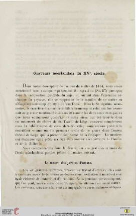 Graveurs néerlandais du XVe. siècle