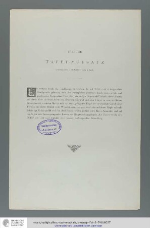 Tafel 12: Silbervergoldeter Tafelaufsatz