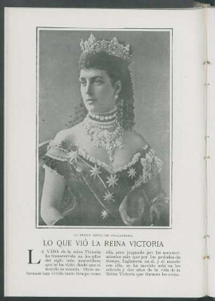 Lo que vió la reina Victoria : La nueva reina de Inglaterra. [Ilustraciones del Leslie's Weekly]