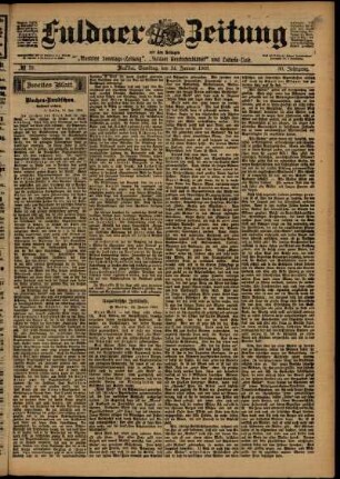 Zweite Ausgabe vom Samstag, den 24. Januar 1903.