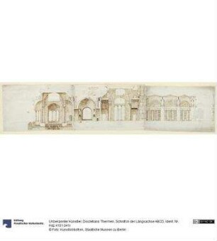 Diocletians Thermen, Schnitt in der Längsachse ABCD