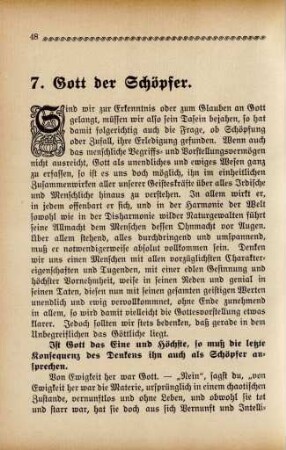 7. Gott der Schöpfer