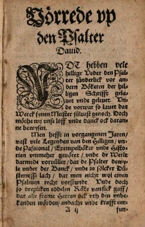 De Nye Düdesche Psalter : mit den Summarien