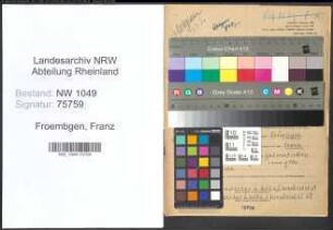 Entnazifizierung Franz Froembgen , geb. 12.04.0000 (Gartenmeister)