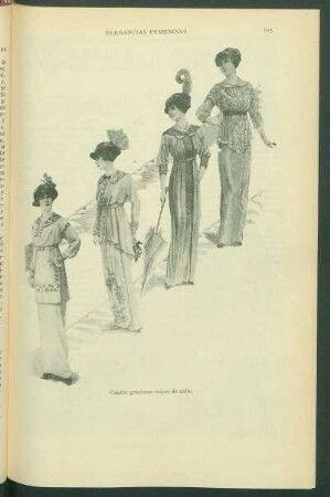 Cuatro graciosos trajes de calle.