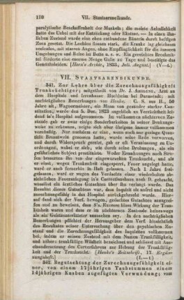 VII. Staatsarzneikunde.