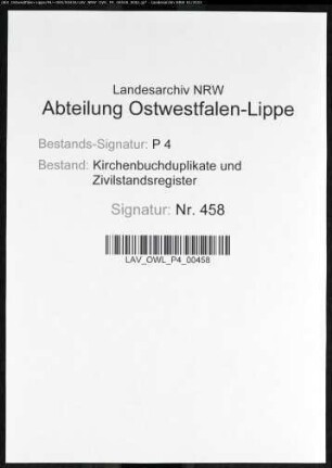 Kirchenbuchduplikate der katholischen und evangelischen Gemeinde (GHT 1865-1870). (Gemeinde: Arnsberg, Katholische und evangelische Gemeinde)