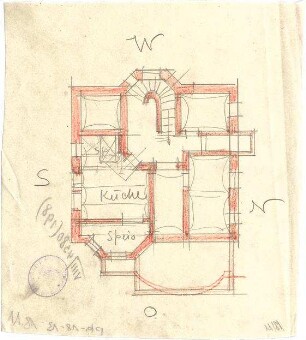 Pfann, Paul; Pöcking; Landhaus Prof. Dr. Soxhlet - Grundriss