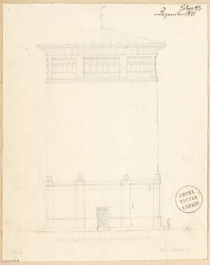 Wasserturm Monatskonkurrenz Dezember 1875: Ansicht; Maßstabsleiste