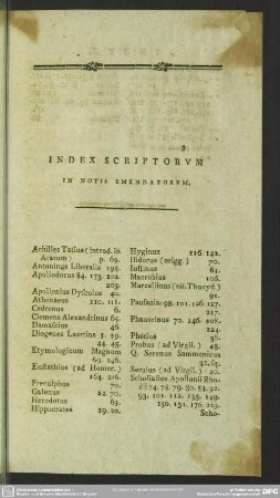 Index Scriptorum In Notis Emendatorum